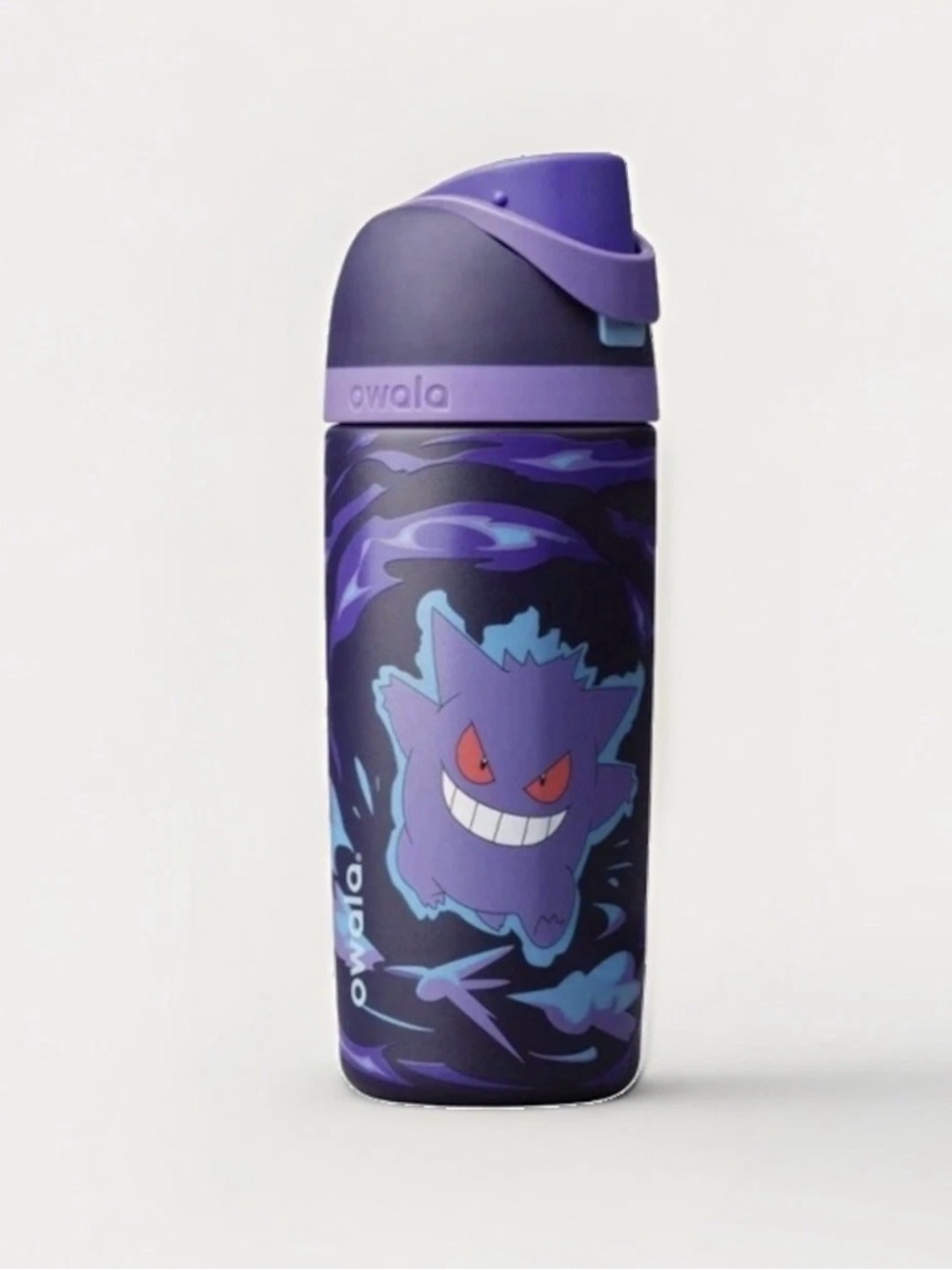 Owala Kids Purple Gengar Stainless Steel Bottle with Flip Lid